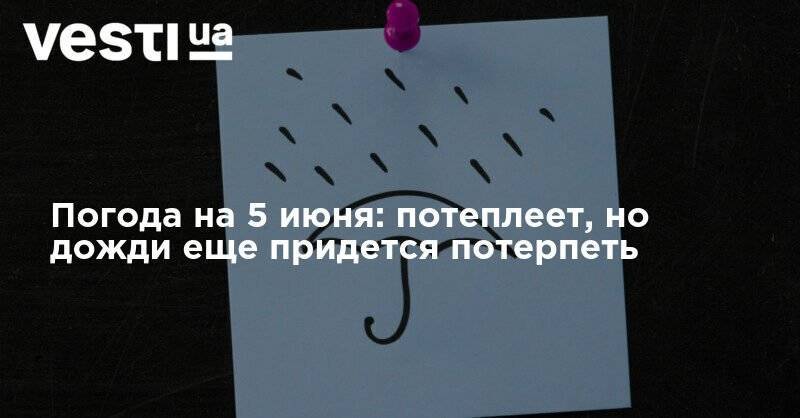 Наталья Диденко - Погода на 5 июня: потеплеет, но дожди еще придется потерпеть - vesti.ua - Украина - Киев