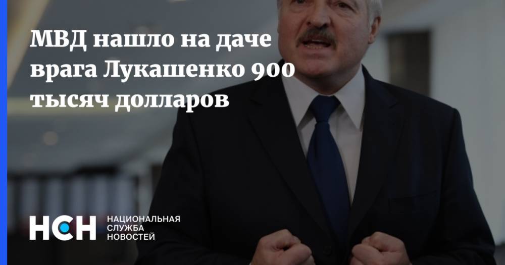 Ольга Чемоданова - Сергей Тихановский - МВД нашло на даче врага Лукашенко 900 тысяч долларов - nsn.fm - США - Белоруссия