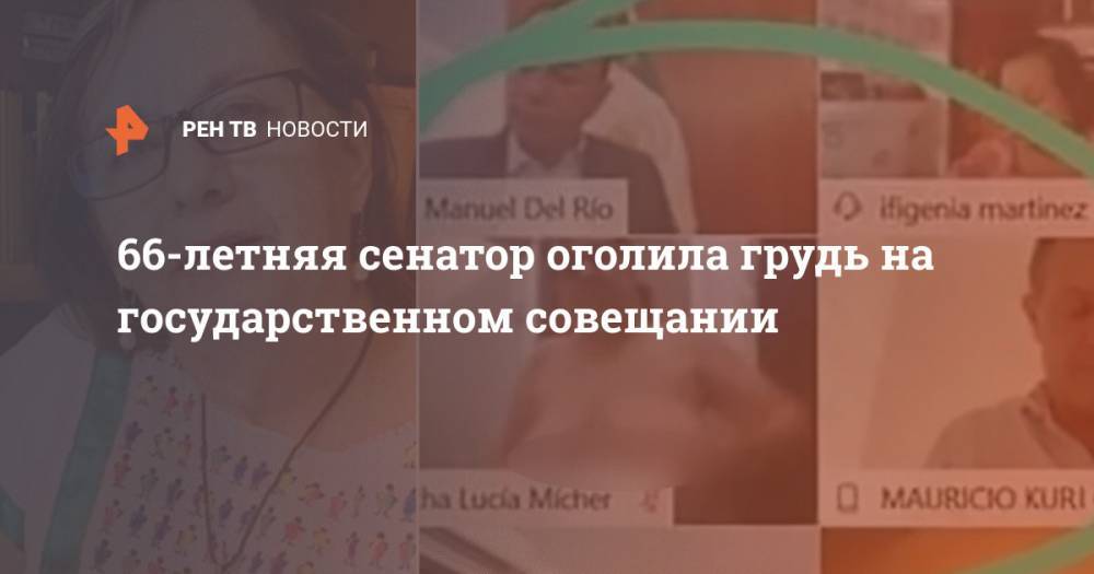 66-летняя сенатор оголила грудь на государственном совещании - ren.tv - New York - Мексика