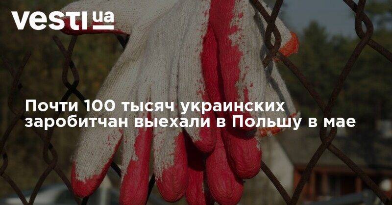 Почти 100 тысяч украинских заробитчан выехали в Польшу в мае - vesti.ua - Украина - Польша