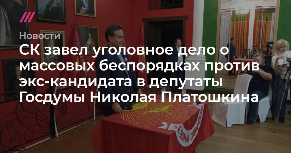 Сергей Савостьянов - Николай Платошкин - СК завел уголовное дело о массовых беспорядках против экс-кандидата в депутаты Госдумы Николая Платошкина - tvrain.ru - Москва - Россия