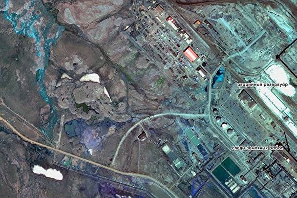 Владимир Путин - «Роскосмос» опубликовал фото из космоса места разлива топлива в Норильске - znak.com - Россия - Норильск