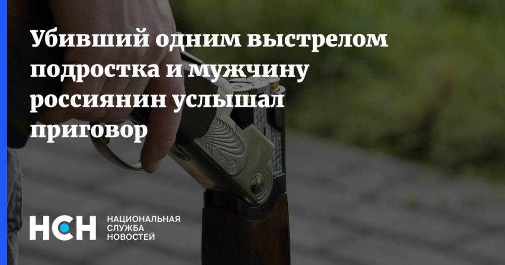 Убивший одним выстрелом подростка и мужчину россиянин услышал приговор - nsn.fm - Башкирия