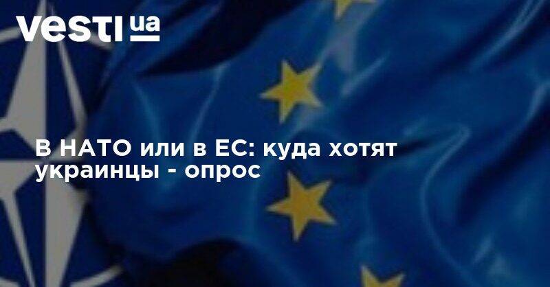 В НАТО или в ЕС: куда хотят украинцы - опрос - vesti.ua - Россия - США - Украина - Крым - Ес