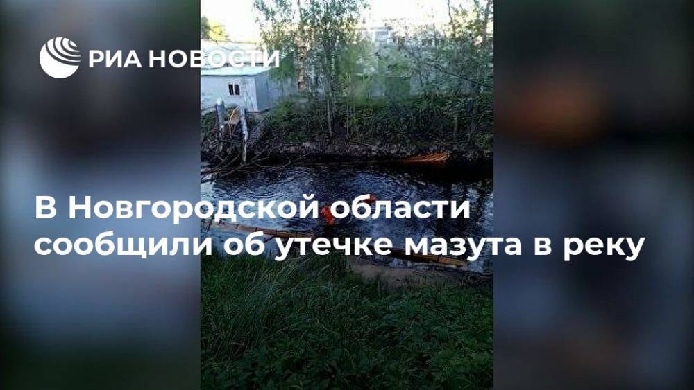 В Новгородской области сообщили об утечке мазута в реку - ria.ru - Москва - Россия - Новгородская обл.