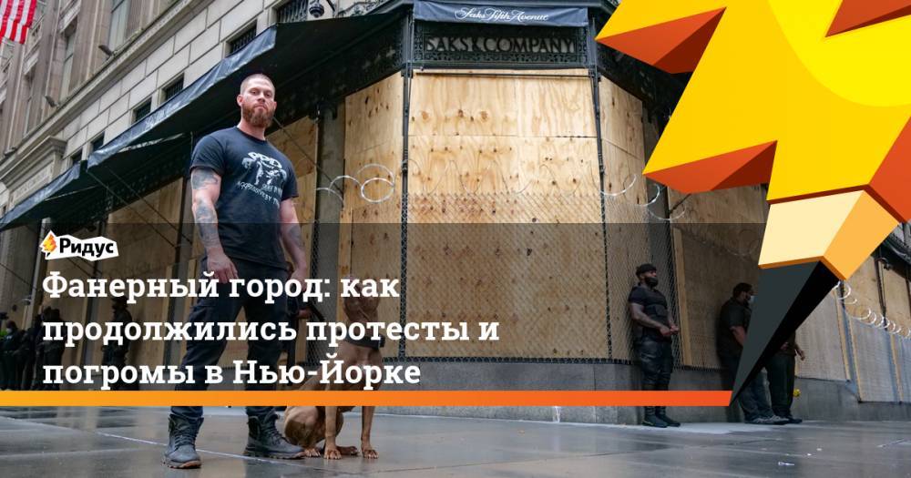 Фанерный город: как продолжились протесты и погромы в Нью-Йорке - ridus.ru - Нью-Йорк - Нью-Йорк