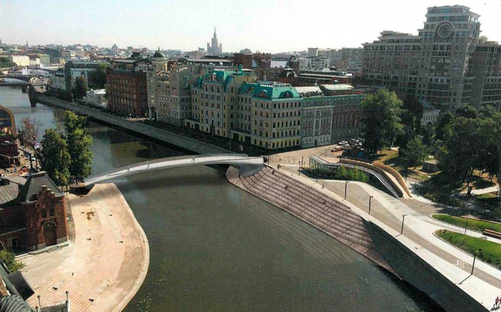 Анастасия Пятова - Новый пешеходный мост соединит стрелку Золотого острова и Крымскую набережную - vm.ru - Москва