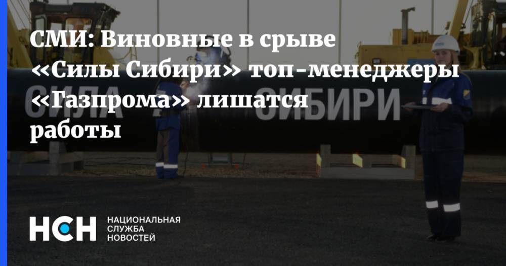 Андрей Филиппов - СМИ: Виновные в срыве «Силы Сибири» топ-менеджеры «Газпрома» лишатся работы - nsn.fm - Ноябрьск