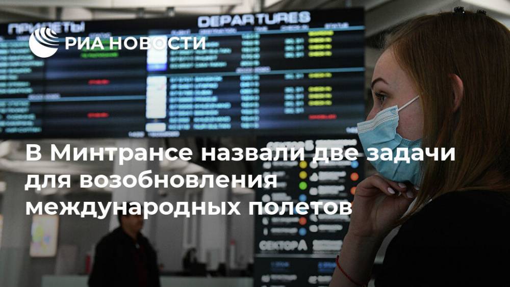 В Минтрансе назвали две задачи для возобновления международных полетов - ria.ru - Москва - Россия