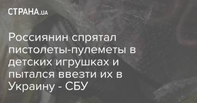 Россиянин спрятал пистолеты-пулеметы в детских игрушках и пытался ввезти их в Украину - СБУ - strana.ua - Россия - Украина - Харьков