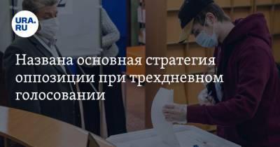 Названа основная стратегия оппозиции при трехдневном голосовании - ura.news - Россия