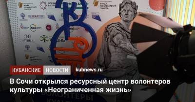 В Сочи открылся ресурсный центр волонтеров культуры «Неограниченная жизнь» - kubnews.ru - Сочи - Краснодарский край