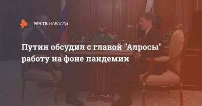 Владимир Путин - Сергей Иванов - Путин обсудил с главой "Алросы" работу на фоне пандемии - ren.tv