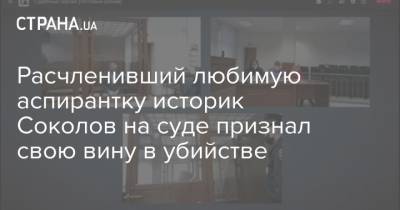 Олег Соколов - Анастасия Ещенко - Расчленивший любимую аспирантку историк Соколов на суде признал свою вину в убийстве - strana.ua - Украина - Санкт-Петербург