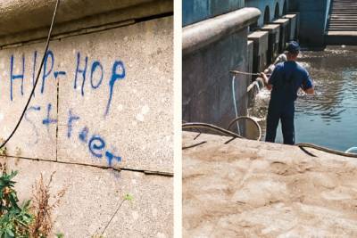 Денис Четырбок - В Петербурге продолжают уничтожать граффити, пока депутат ЗакСа мечтает их спасти - abnews.ru - Санкт-Петербург