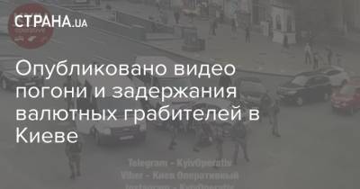 Артем Шевченко - Опубликовано видео погони и задержания валютных грабителей в Киеве - strana.ua - Киев