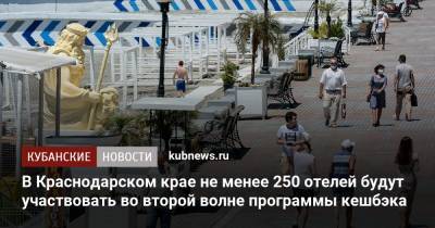 Мария Золотухина - В Краснодарском крае не менее 250 отелей будут участвовать во второй волне программы кешбэка - kubnews.ru - Краснодарский край - Отели