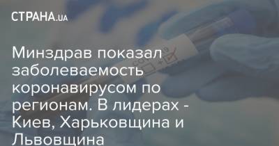 Минздрав показал заболеваемость коронавирусом по регионам. В лидерах - Киев, Харьковщина и Львовщина - strana.ua - Украина - Киев - Киевская обл. - Запорожская обл. - Ивано-Франковская обл. - Харьковская обл. - Волынская обл. - Кировоградская обл. - Днепропетровская обл. - Винницкая обл. - Житомирская обл. - Львовская обл. - Закарпатская обл. - Донецкая обл.