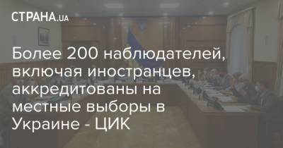 Более 200 наблюдателей, включая иностранцев, аккредитованы на местные выборы в Украине - ЦИК - strana.ua - Украина - Чехия