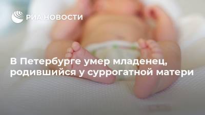 Анна Митянина - В Петербурге умер младенец, родившийся у суррогатной матери - ria.ru - Санкт-Петербург - р-н. Приморский