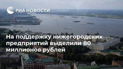 Глеб Никитин - На поддержку нижегородских предприятий выделили 80 миллионов рублей - smartmoney.one - Нижегородская обл.