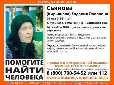 В Липецкой области ищут 79-летнюю женщину - lipetskmedia.ru - Липецкая обл. - район Усманский