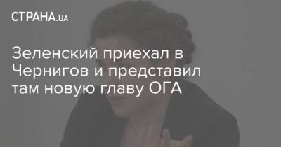 Владимир Зеленский - Анна Коваленко - Зеленский приехал в Чернигов и представил там новую главу ОГА - strana.ua - Украина - Черниговская обл.