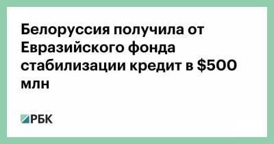 Белоруссия получила от Евразийского фонда стабилизации кредит в $500 млн - smartmoney.one - Белоруссия