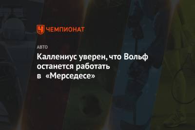 Льюис Хэмилтон - Вольф Тото - Каллениус уверен, что Вольф останется работать в «Мерседесе» - championat.com