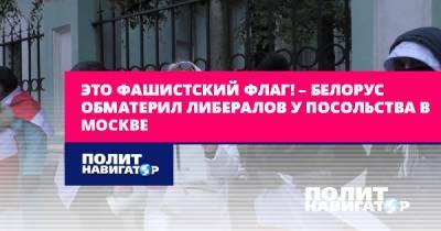 Это фашистский флаг! – белорус обматерил либералов у посольства в... - politnavigator.net - Москва - Россия - Белоруссия - Минск