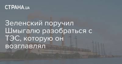 Денис Шмыгаль - Зеленский поручил Шмыгалю разобраться с ТЭС, которую он возглавлял - strana.ua