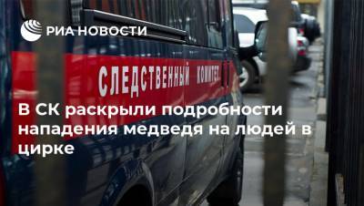 Ольга Врадий - В СК раскрыли подробности нападения медведя на людей в цирке - ria.ru - Москва - Россия - Московская обл.