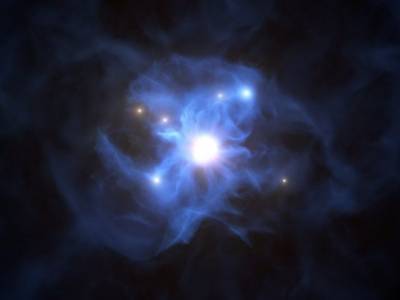Вселенная - Астрономы разглядели «паутину» вокруг сверхмассивной черной дыры - polit.ru