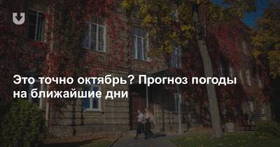 Это точно октябрь? Прогноз погоды на ближайшие дни - news.tut.by