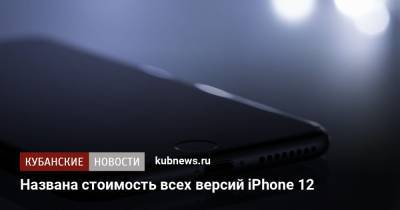 Названа стоимость всех версий iPhone 12 - kubnews.ru - США