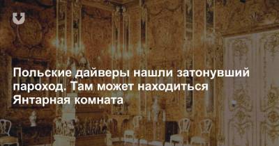 Польские дайверы нашли затонувший пароход. Там может находиться Янтарная комната - news.tut.by - Россия - Санкт-Петербург - Калининград - Пруссия