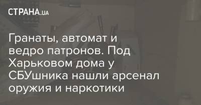 Гранаты, автомат и ведро патронов. Под Харьковом дома у СБУшника нашли арсенал оружия и наркотики - strana.ua - Украина - Харьковская обл. - Харьков