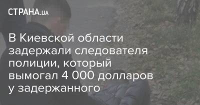 В Киевской области задержали следователя полиции, который вымогал 4 000 долларов у задержанного - strana.ua - Киевская обл.