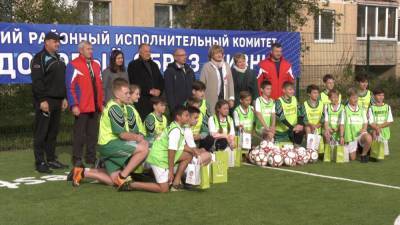 Поле для мини-футбола с искусственным покрытием построили в деревне - belarus24.by - район Витебский