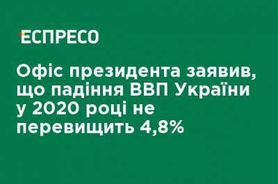 Юлия Ковалив - Юлий Ковалив - Офис президента заявил, что падение ВВП Украины в 2020 году не превысит 4,8% - ru.espreso.tv - Украина