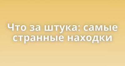 Что за штука: самые странные находки - skuke.net - Интересно