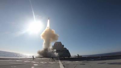 Первый боевой пуск суперэсминца типа Zumwalt ВМС США попал на видео - piter.tv - США - шт. Калифорния