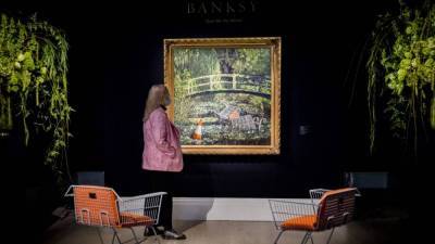 Англия - Клод Моне - Работу Бэнкси продали на аукционе за $9,8 миллионов через восемь минут после начала торгов - skuke.net - Новости