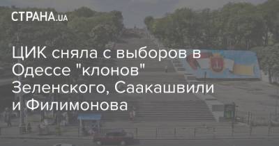 ЦИК сняла с выборов в Одессе "клонов" Зеленского, Саакашвили и Филимонова - strana.ua - Одесса