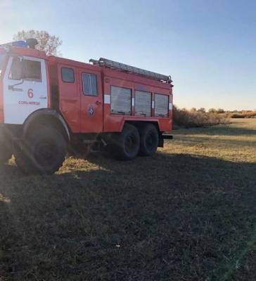 В Соль-Илецком городском округе сгорела сухая трава - glob-news.ru - Россия - Оренбургская обл.