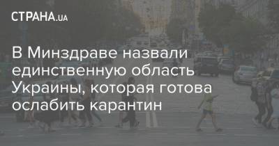 В Минздраве назвали единственную область Украины, которая готова ослабить карантин - strana.ua - Украина - Киев - Кировоградская обл.