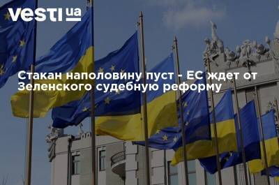 Стакан наполовину пуст - ЕС ждет от Зеленского судебную реформу - vesti.ua - Украина - Киев