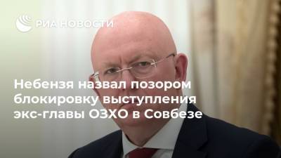 Василий Небензя - Небензя назвал позором блокировку выступления экс-главы ОЗХО в Совбезе - ria.ru - Россия - США - Вашингтон - Англия - Бельгия - Германия - Франция - Эстония - Ирак