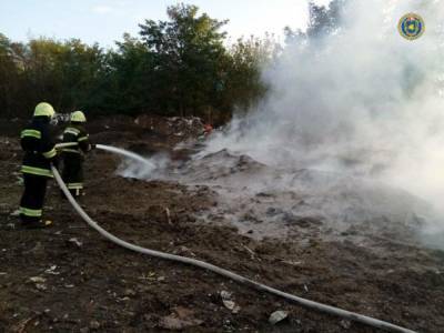 В Черкасской области пожарные ликвидировали возгорание на свалке - golos.ua - Украина - Черкасская обл. - Полтава - Гсчс