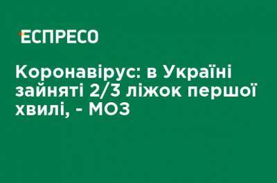 Коронавирус: в Украине заняты 2/3 коек первой волны, - МОЗ - ru.espreso.tv - Украина